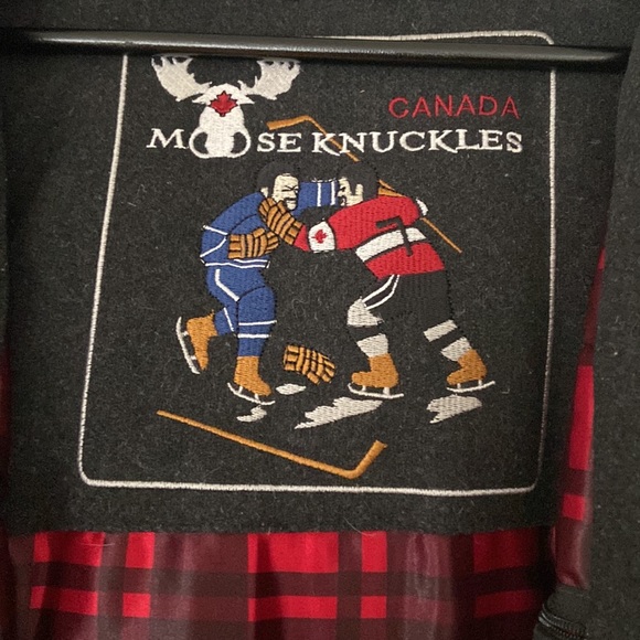 Special Edition Plaid Moose Knuckles Down Coat. - Picture 4 of 12
